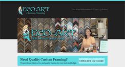 Desktop Screenshot of ecoartframing.com